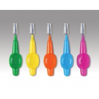 Plasdent ORTHO BRUSHES  3mm-7mm Tapered, Assorted Neon Colors (100pcs/bag)